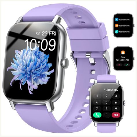 [CommissionsEarned] A smartwatch is an ideal choice for women who want to stay connected and active. This 1.85" smartwatch provides IP68 waterproof protection, 100 sport modes, and a fitness activity tracker to help women stay healthy and active. Additionally, it comes with a heart rate monitor, sleep monitor, and other features to help women stay informed about their fitness goals. The watch is also compatible with Android phones, making it an ideal choice for women looking for a stylish and functional #smartwatchesforwomenandroid Wearable Computer, Fitness Smart Watch, Ios Phone, Fitness Watch, Fitness Activities, Activity Tracker, Custom Watch, Sports Watch, Lavender Purple