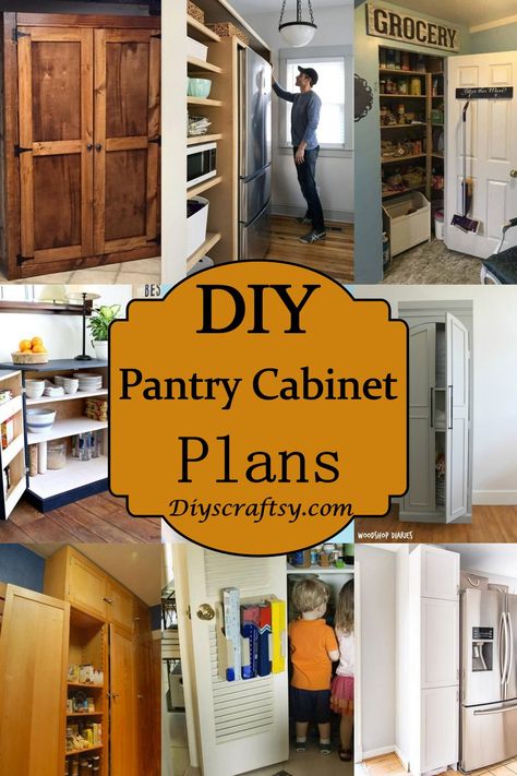 Diy Wooden Pantry Cabinet, Homemade Pantry Cabinet Diy, Kitchen Pantry Diy Build, Pantry Cabinet Plans Diy, Homemade Pantry Cabinet, Freestanding Pantry Cabinet Diy, Building A Pantry Cabinet, Pallet Pantry Cabinet Diy, Pantry Made From Wall Cabinets