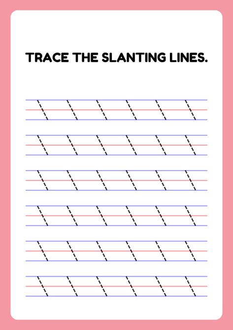 Tracing Lines and Alphabets Lines Worksheet Preschool, Handwriting Worksheets For Kindergarten, Preschool Prewriting, Lines Worksheet, Line Tracing Worksheets, Nursery Worksheets, Shape Activities, Shape Activities Preschool, Tracing Lines