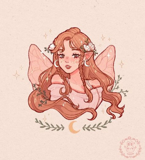 Chai | Artist(@_cheumi) on Instagram: Did @byannabelle.designs DTIYS!! I had to draw her design shes soo pretty ;o; #byannabelle75k#art #dtiys #DrawThisInYourStyle Sketches Ideas, Fairy Drawings, Trending Ideas, Hello You, Easy Learning, Arte Inspo, Fairytale Art, Ethereal Art, Fairy Art