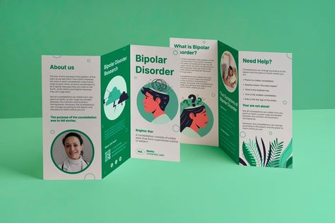 Professional Bipolar Disorder Awareness Trifold Brochure Pamplet Design, Medical Brochure, Trifold Brochure Design, Free Brochure Template, Trifold Brochure Template, Canvas Painting Designs, Trifold Brochure, Brochure Design, Brochure Template