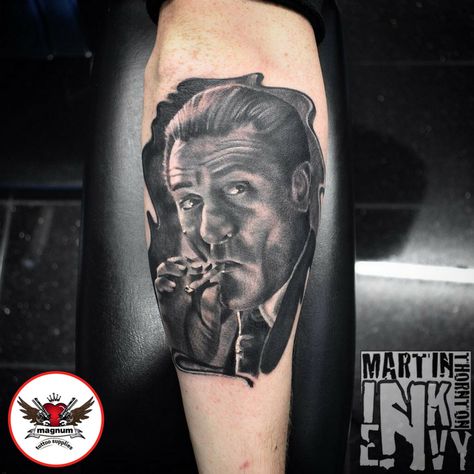 Goodfellas Tattoo Ideas, Goodfellas Tattoo, Tattoos Arm, Famous Portraits, Men Tattoos Arm Sleeve, Men Tattoos, Inspired Tattoos, Famous Tattoos, Sleeve Ideas