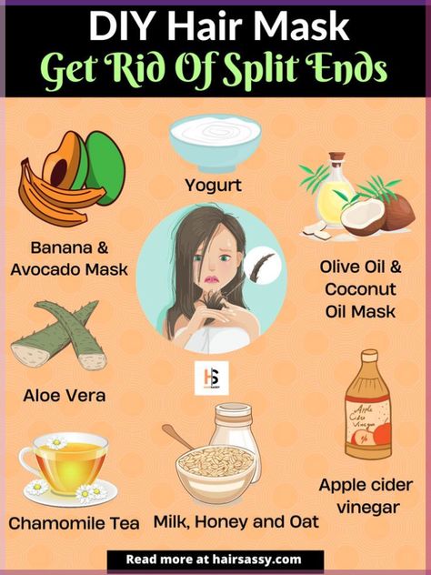 DIY Split End Repair: Homemade Hair Masks for Healthy Ends Diy Hair Mask For Split Ends, Split End Hair Mask, Split End Repair, Homemade Hair Masks, Easy Diy Hair, Split Ends Repair, Coconut Oil Mask, Avocado Mask, Hair Mask Recipe