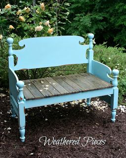 Transforming Furniture - From Bed Frame to Bench - American Paint Company Diy Bank, Bed Frame Bench, Headboard Benches, Headboard Bench, Transforming Furniture, American Paint, Wood Bed Frame, Diy Bench, Repurposed Furniture Diy