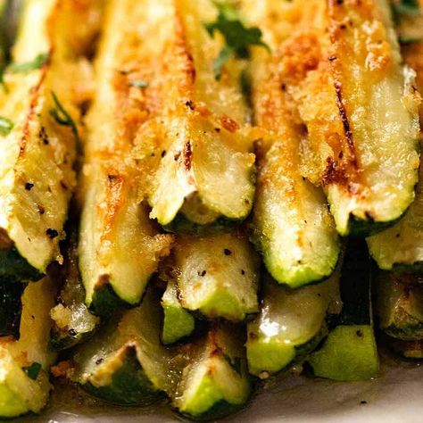 Quick and Easy Baked Zucchini - RecipeTin Eats Zucchini With Parmesan, Zucchini In The Oven, Zucchini Recipes Baked, Easy Zucchini Recipes, How To Cook Zucchini, Baked Zucchini, Zucchini Recipe, Bake Zucchini, Recipetin Eats