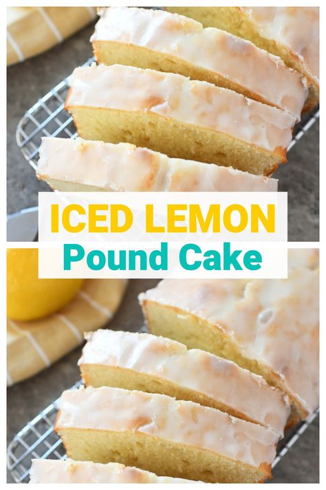 Iced Lemon Pound Cake Loaf (Best Recipe Ever). This pound cake is better than most recipes I've tried both at coffee shops and from relatives. It features a dense, moist crumb that is so delicious eaten alone of glazed. But, the real treat is the fresh lemon icing that makes this loaf shine as bright as the sun! You have got to try this recipe as is to discover why we love it so much! #lemonpoundcake #lemonloaf #icedlemonloaf #Starbuckslemonloaf via @savvysavingcoup Loaf Lemon Pound Cake, Lemon Loft Cake, Ice Lemon Pound Cake, Glazed Lemon Pound Cake, Pound Cake Recipes Lemon, Iced Lemon Loaf Cake Starbucks, Easy Lemon Pound Cake With Glaze, Lemon Loaf Glaze, Recipes That Use Lemons