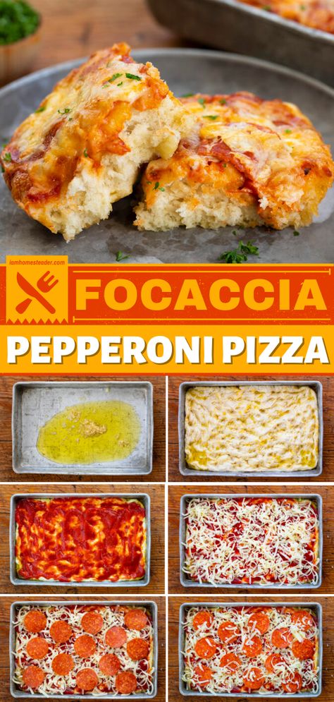 Foccacia Recipe, Homemade Focaccia Bread, Pepperoni Bread, Homemade Focaccia, Pizza Bread Recipe, Foccacia Bread, Bread Toppings, Focaccia Pizza, Focaccia Bread Recipe