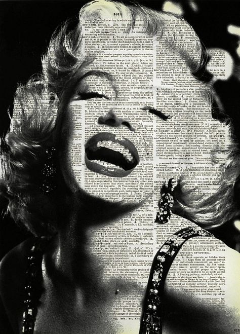 Marilyn Monroe Marilyn Monroe Wallpaper, Marilyn Monroe Painting, Marilyn Monroe Poster, Marilyn Monroe Artwork, Marilyn Monroe Portrait, Newspaper Art, Marilyn Monroe Art, Dictionary Art Print, Vintage Dictionary