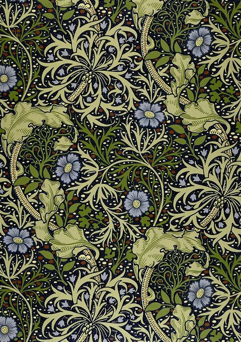 Seaweed Wallpaper, Motifs Art Nouveau, William Morris Wallpaper, William Morris Patterns, Motifs Textiles, Morris Wallpapers, William Morris Art, William Morris Designs, Art And Craft Videos