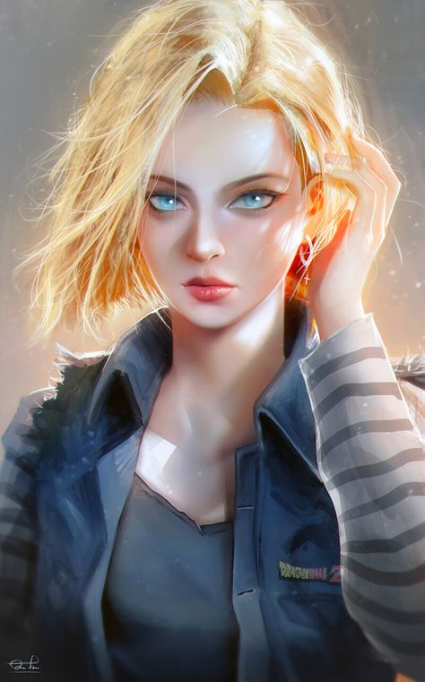 ArtStation - Android No.18 - Dragon Ball Fanart, Kittichai Rueangchaichan (Razaras) Dragon Ball Fanart, Dragon Ball Wallpapers, Dragon Ball Artwork, 판타지 아트, Dragon Ball Art, Digital Art Girl, Beautiful Fantasy Art, Anime Dragon Ball, Girl Drawing