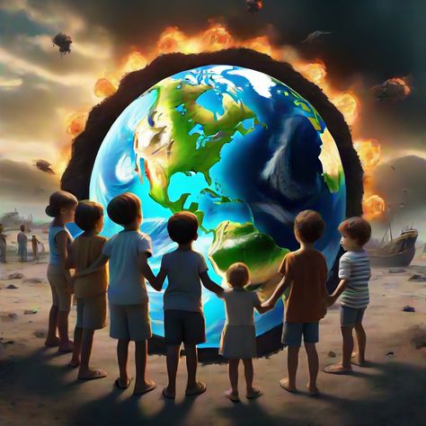 global warming effects, kids standing in a circle watching the earth burn, climate change effects on kids Pollution Poster, Air Pollution Poster, Album Pictures, Composition Drawing, Earth Drawings, Lion Drawing, Food Drawings, Change Picture, Cute Food Drawings