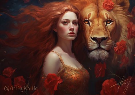 Zodiak Leo, Spirit Animal Art, Goddess Artwork, Lion Art, Girly Art Illustrations, Angel Pictures, Fete Anime, 판타지 아트, Beautiful Fantasy Art