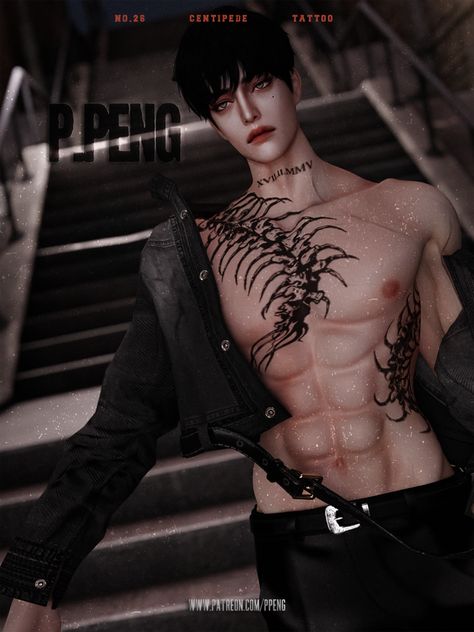 P.peng | sims4 cc blenderScene | Patreon Sims 4 Mod Tattoo, Male Sims 4 Characters, Sims 4 Cc Clothes Male Tattoos, Sims 4 Gorilla Gorilla Gorilla Patreon, Sims 4 Stretched Ears Cc, Sims 4 Cc Male Body Preset Patreon, Patreon Sims 4 Cc Tattoos, Sims 4 Centaur Cc, The Sims 4 Male Tattoo Cc