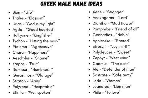 Greek Names And Meanings, Goddess Names And Meanings, Rare Baby Boy Names, Greek Names For Boys, Nordic Names, Cool Fantasy Names, Greek Girl Names, Irish Name, Viking Names