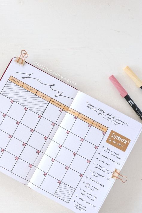 Bujo Month At A Glance, Monthly Planner Ideas Inspiration, Month At A Glance Bullet Journal, Important Dates Bullet Journal, Month Planner Ideas, Monthly Planner Ideas, Bullet Journal Monthly Calendar, Bujo Monthly Spread, July Bullet Journal