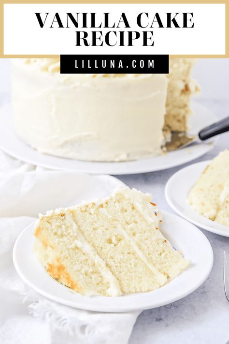 Fluffy Vanilla Cake Recipe, Cake Recipes Vanilla, Fluffy Vanilla Cake, Apple Desserts Easy, 8 Inch Cake, Vanilla Cake Recipe, Easiest Apples, Apple Desserts, Vanilla Cupcakes