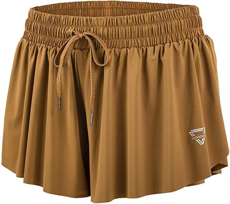 luogongzi 2 in 1 Flowy Running Shorts for Women Gym Yoga Athletic Workout Biker Exercise Spandex Comfy Lounge Skirts Summer (S, Almond) at Amazon Women’s Clothing store Flowy Running Shorts, Running Shorts For Women, Flowy Mini Skirt, Flowy Wide Leg Pants, Skirts Flowy, Skirts Summer, Womens Workout, Comfy Lounge, Lounge Outfit