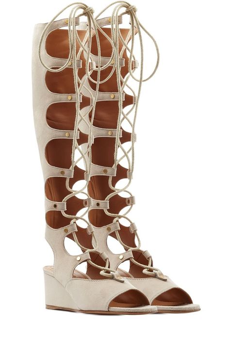 Tall Gladiator Sandals, Gladiator Wedge Sandals, Swinging Sixties, Lace Up Sandals, Knit Mini Dress, Block Heels Sandal, Lace Up Flat, Bold Fashion, Gladiator Sandals