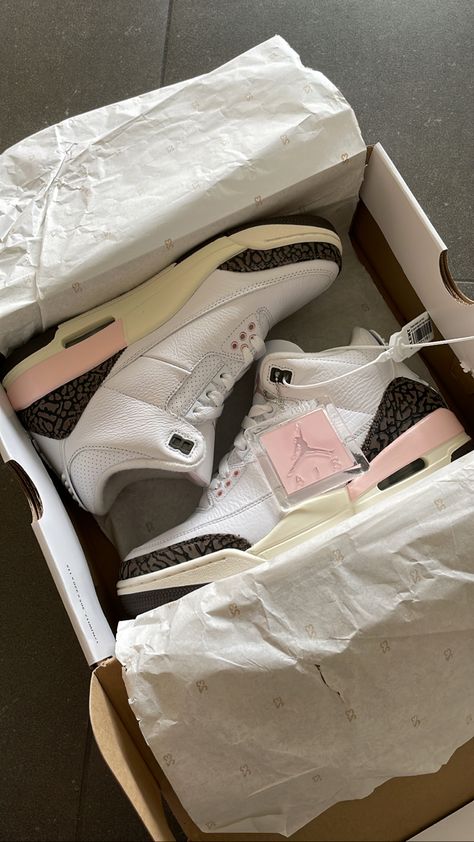 Jordan 3 Neopolitan 2022, Neopolitan Jordan 3, Jordan 3 Mocha, Jordan 3 Neapolitan, Trendy Shoes Sneakers, Dr Shoes, Pretty Shoes Sneakers, All Nike Shoes, Jordan 3 Retro