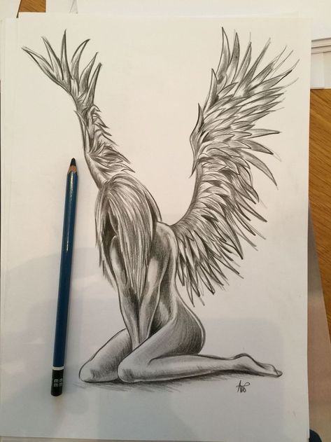 Drawing Angel, Tattoo Pencil, Angel Drawing, Cat Tattoos, Meaningful Drawings, Art Sketches Pencil, Kunst Inspiration, Celtic Tattoos, Tattoo Art Drawings