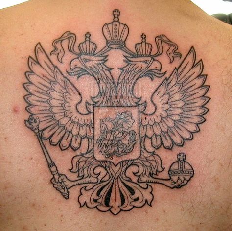 Coat Of Arms Tattoo, Russian Symbols, Microphone Tattoo, Small Wave Tattoo, Russian Tattoo, Flag Tattoo, Eagle Tattoos, Mask Tattoo, Eagle Tattoo