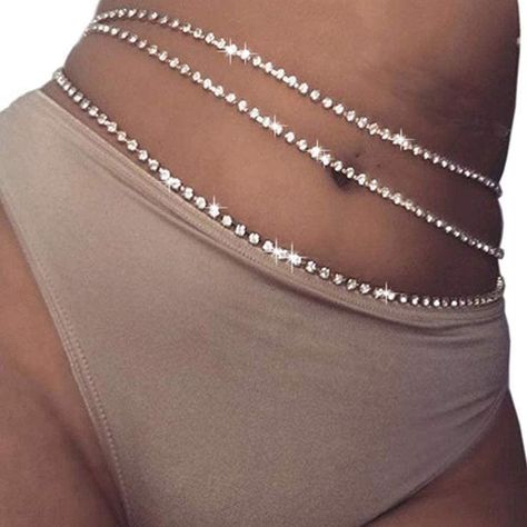 Boho Crystal Waist Chain Silver Belly Chain Body Chain Rave Body Jewelry Party Nightclub Body Accessories for Women and Girls (Set1-Layered Crystal) Body Chain Harness, Body Accessories, Boho Crystal, Belly Chain, Chain Silver, Waist Chain, Body Chain Jewelry, Girls Jewelry, Online Jewelry Store