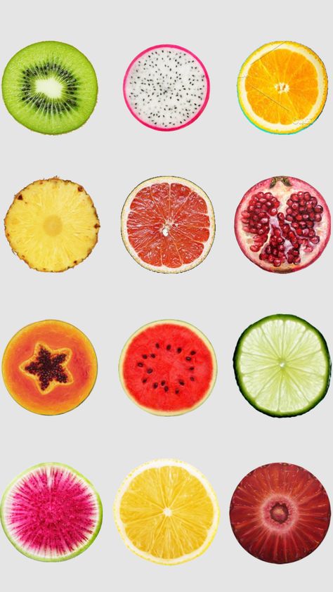 #fruit #fruitwallpaper #wallpaper Half Drawing, Fruit Cartoon, Fruit Slices, Fruit Wallpaper, Types Of Fruit, Fruit Slice, Art Block, Different Types, Daisy