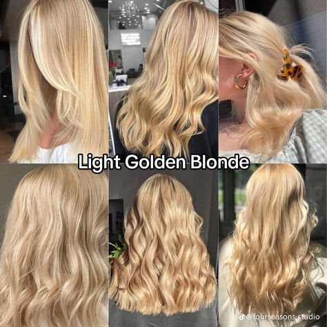 Light Golden Blonde, Warm Blonde Hair, Blonde Hair Goals, Perfect Blonde Hair, Bright Blonde Hair, Blonde Hair Transformations, Summer Blonde Hair, Kadeřnické Trendy, Golden Blonde Hair