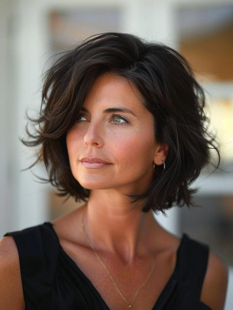 Stylish Bob Haircuts for Women Over 50 Layered Haircuts For Medium Hair, Chin Length Hair, Hairstyles Women, Haircuts For Medium Hair, Bob Haircuts For Women, Haircuts For Long Hair, Short Cut, Bob Haircuts, Medium Hair Cuts