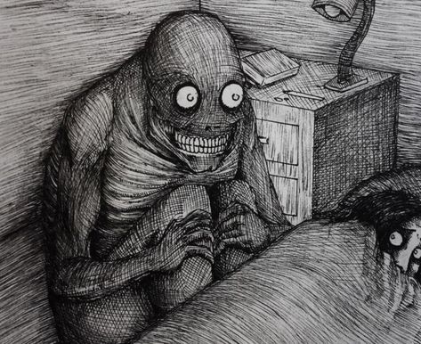 Scary Drawings, Horror Drawing, Nightmares Art, Creepy Drawings, Dark Art Drawings, Arte Obscura, Dark Art Illustrations, Scary Art, Creepy Art