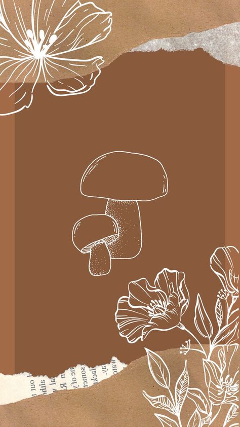 Boho Mushroom Wallpaper, Mushroom Asthetic Picture, Mushroom Iphone Wallpaper Aesthetic, Mushroom Asthetic Wallpers, Brown Mushroom Wallpaper, Wallpaper Backgrounds Mushrooms, Mushroom Screensaver, Mushroom Astethic, Mushroom Background Wallpapers