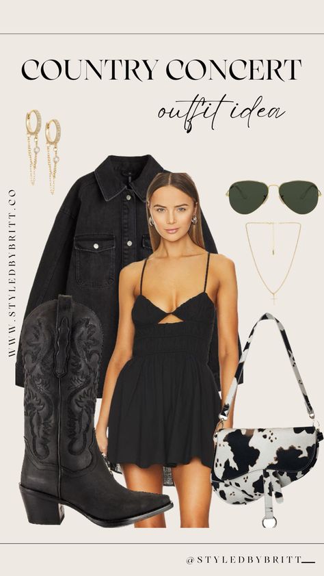 Country Concert Outfit With Jean Jacket, Country Concert Winter Outfit, Zac Bryan Concert Outfit, Country Concert Dress Outfit, Winter Country Concert Outfit, Zac Bryan, Concert Dress Outfit, Country Concert Dress, Country Festival Outfit