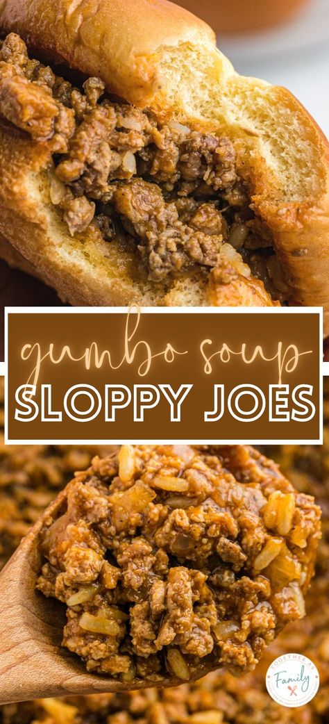 Sloppy Joes With Gumbo Soup, Maidrites With Chicken Gumbo Soup, Chicken Gumbo Soup Sloppy Joes, Sloppy Joes With Cream Of Chicken Soup, Gumbo Sloppy Joe Recipe, Cajun Sloppy Joes, Sloppy Joe Recipe With Chicken Gumbo, Sloppy Joe With Chicken Gumbo Soup, Sloppy Joes With Chicken Gumbo Soup