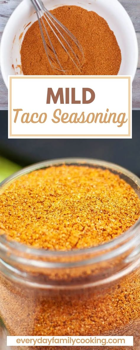 Mild Taco Seasoning Recipe, Taco Mix Recipe, Easy Taco Seasoning Recipe, Taco Seasoning Easy, Taco Seasoning Mix Recipe, Taco Spice Blend, Mild Taco Seasoning, Make Taco Seasoning, Low Salt Recipes