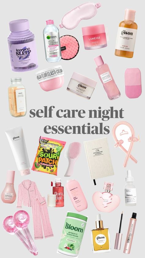 self care night 🎀💕 #selfcareaesthetic #selflove #pink #fyp Self Care Essentials List, Pink Self Care Aesthetic, Girly Self Care, Pink Self Care, Self Care Items, Self Care Night, Girly Tips, Pampering Routine, Night Care