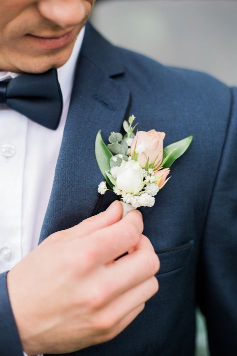 dusty rose and navy blue Navy Groomsmen Suits, Boutineer Wedding, Navy Groomsmen, Prom Attire, Blue Boutonniere, Pink Boutonniere, White Boutonniere, Rose Boutonniere, 2025 Wedding