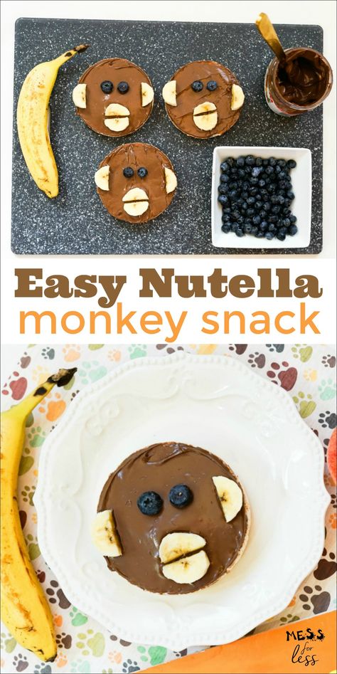 Monkey Snacks For Preschool, Animal Themed Snacks Jungle Safari, Prek Class Snack Ideas For School, Zoo Animal Snacks For Preschool, Rainforest Snacks For Preschool, Zoo Animal Food Ideas, Monkey Food Ideas, Rainforest Party Food, Preschool Food Ideas