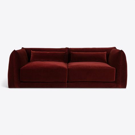 Burgandy Sofa, 70s Sofas, Red Velvet Couch, Burgundy Couch, 70s Sofa, Burgundy Sofa, Collage Furniture, Red Sofa Living Room, Red Velvet Sofa