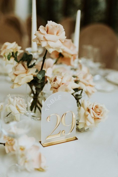 Gold And White Wedding Decorations, Mirror Wedding Table Numbers, Arched Table Numbers, Table Numbers Gold, Arched Table, Wedding Welcome Table, Gold Table Numbers Wedding, 3d Table, Wedding Centrepiece