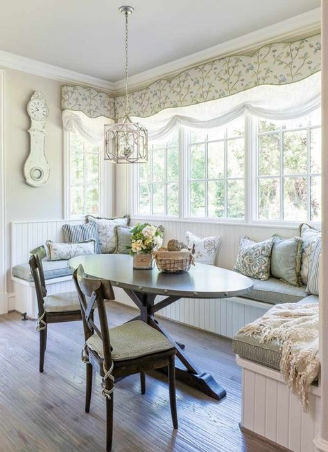 This Cottage Is Straight Out of a Fairy Tale - Cottage Journal White Beadboard, Cottage Journal, French Country Kitchen, Kitchen Nook, French Cottage, Living Room Windows, A Fairy Tale, French Country Style, The Cottage