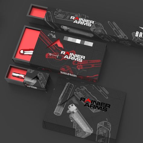 Create High End and Innovative Product Packaging for Northwest (US) Tactical Firearm Company. by reply11 Cyberpunk Packaging, Circular Packaging, Minimalistic Packaging, Sport Packaging, Tech Packaging, Tool Packaging, Plastic Packaging Design, Corporate Id, Packaging Template Design