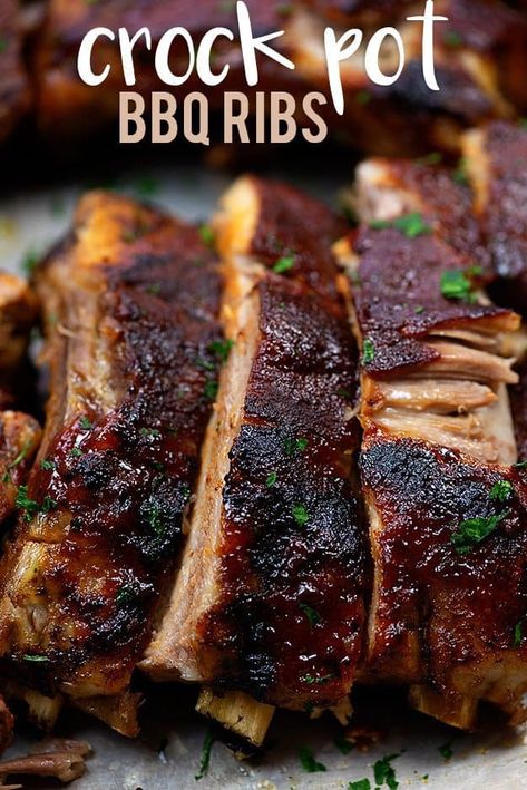 Ribs Crockpot Recipes, Ribs Crockpot, Crockpot Bbq Ribs, Crock Pot Ribs, Homemade Dry Rub, Crockpot Ribs, Slow Cooker Ribs, Crockpot Lasagna, Zuppa Toscana