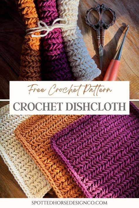 Crochet Napkins Patterns Free, Fun Crochet Stitches Free, Crochet Pot Holders Pattern, Crochet Patterns For The Home, Crocheted Kitchen Towels, Super Saver Yarn Crochet Patterns, Easy Washcloth Crochet Pattern, Dishrag Crochet Pattern, Crocheted Dish Cloths Patterns Free