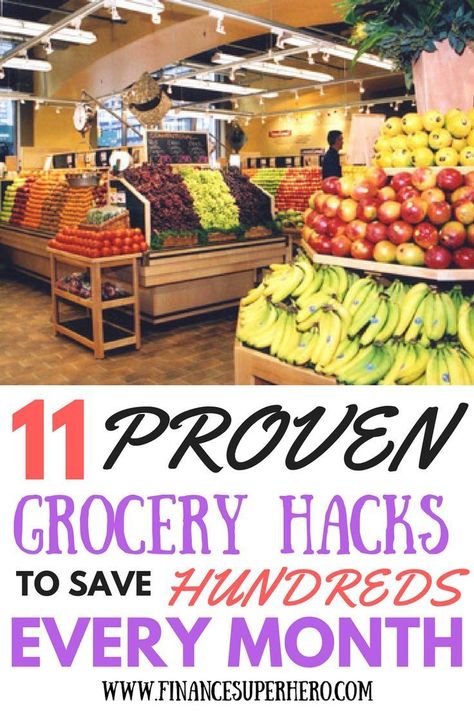 11 Proven Grocery Hacks to Save on Food - Finance Superhero Grocery Hacks, Save On Foods, Grocery Savings, Money Saving Meals, Money Challenge, Budget Planer, Grocery Budgeting, Start Saving Money, Money Now