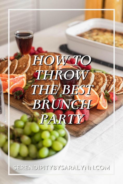 Looking for a fun way to hang out with your loved ones? Throw a brunch party! Brunch parties are great for holidays, birthdays, engagement parties, baby showers, and weekend get-togethers. Here, I'm sharing all of my favorite brunch recipes, how do a mimosa bar, set the buffet table, and everything in-between. Whether you're looking for menu ideas, a cooking timeline, or playlist recs, these are all of my best tips on how to throw a brunch party that is fun, casual, and (actually) stress-free! Brunch Party Food, Brunch Ideas For A Crowd, Breakfast Brunch Party, Brunch Parties, Brunch Party Recipes, Thanksgiving Brunch, Ladies Brunch, Fall Brunch, Brunch Spread