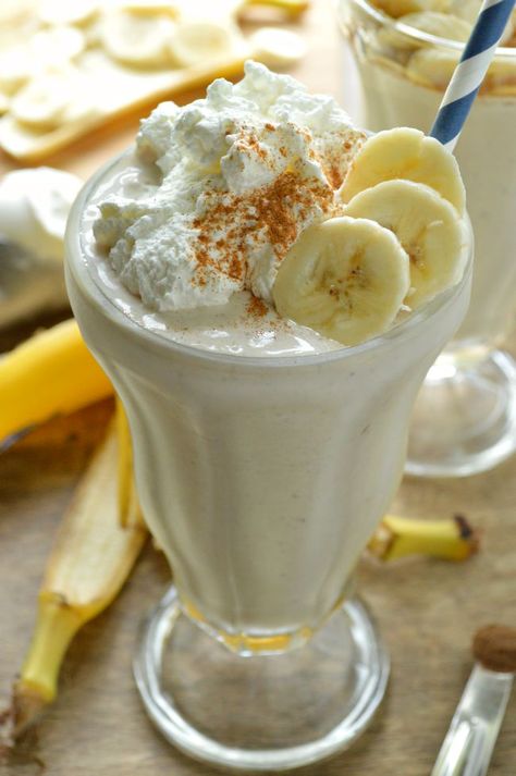 Bananas Foster Milkshakes Recipe Ice Cream Shake, Banana Milkshake, Bananas Foster, Milkshake Recipes, Milk Shakes, Classic Desserts, Julia Child, Smoothie Shakes, A Banana