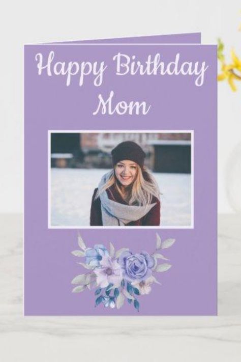 Happy Birthday Mom Frame, Floral Happy Birthday, Birthday Card For Mom, Mom Frame, Mom Photo, Card For Mom, Happy Birthday Photos, Birthday Cards For Mom, Mom Photos