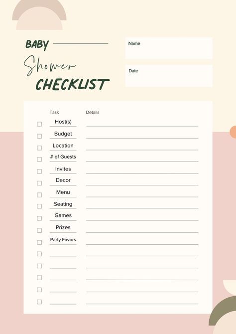 Baby Shower Schedule Of Events, Plan A Baby Shower Checklist, Baby Shower Schedule, Shower Schedule, Baby Shower Planning Checklist, Baby Shower Decoration Ideas, Shower Checklist, Gender Reveal Baby Shower Themes, Baby Shower Checklist