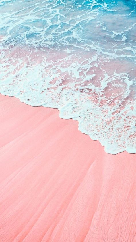 Pink Sea Painting, Nature Pallet, Surfing Aesthetic, Hd Nature Wallpapers, Pink Ocean, Dream Vacations Destinations, Green Ocean, Pink Beach, Beach Wallpaper