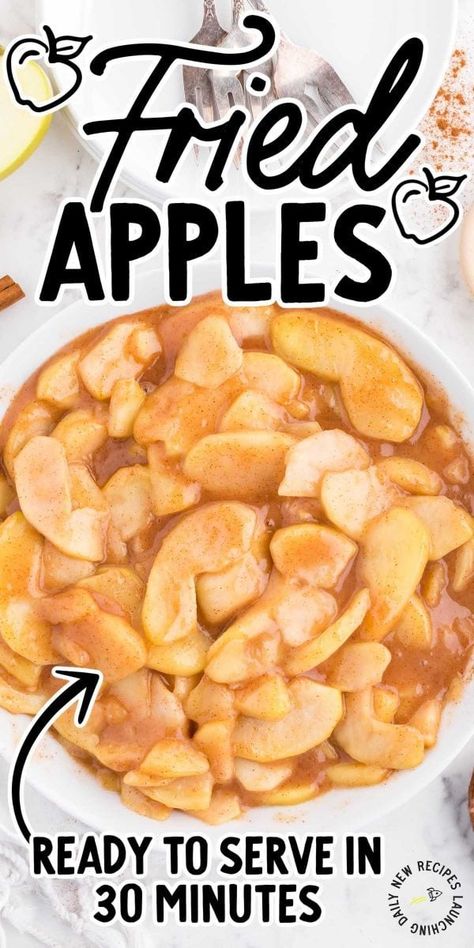 Fried Apples Pan Fried Apples, Southern Fried Apples Recipe, Apple Crisp Dessert, Crisp Desserts, Fried Recipes, Homemade Flour, Gf Food, Tuna Casserole, Apple Season